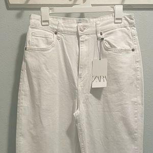 Zara White Wide Leg Jeans